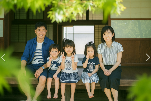 家族団らん空き家