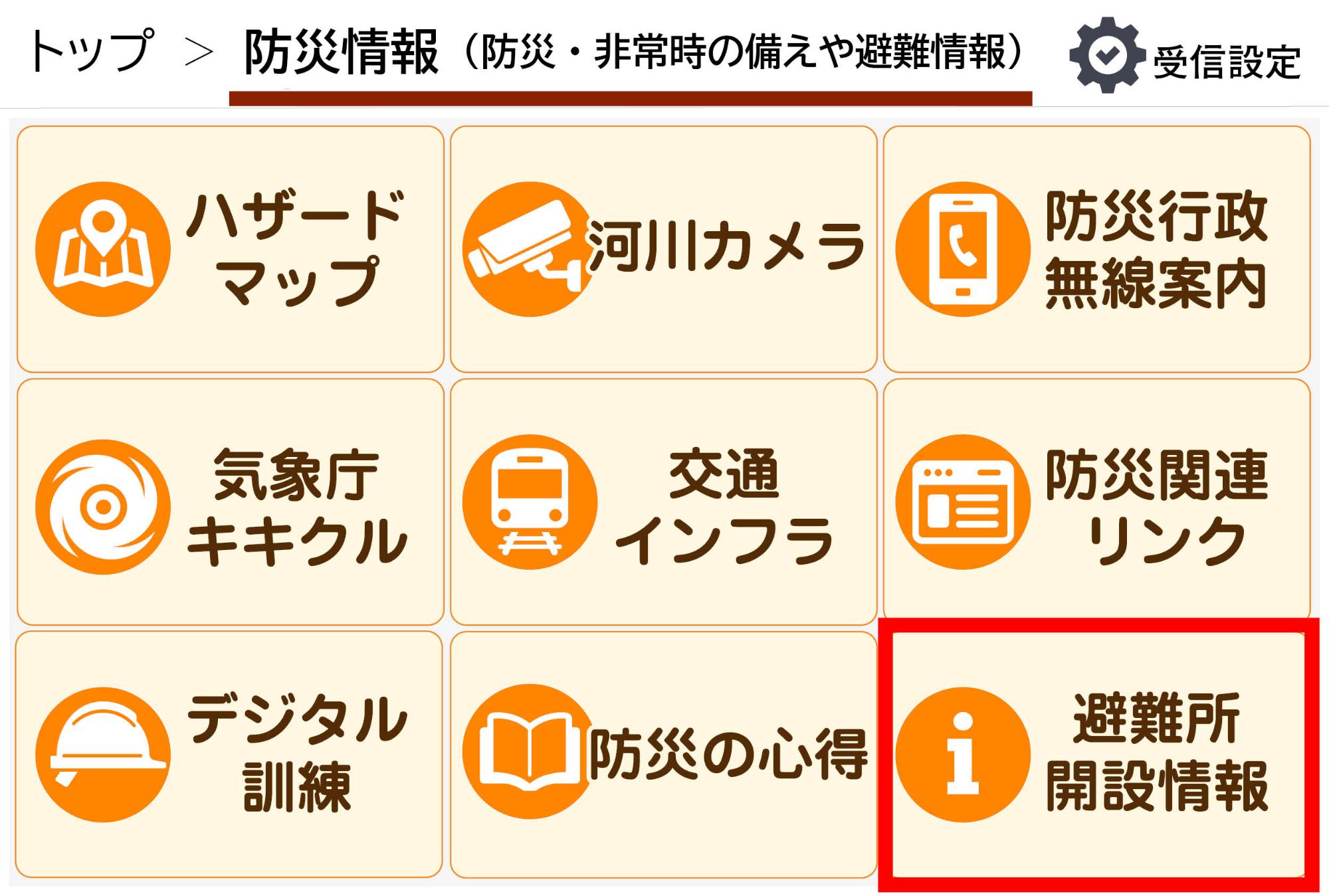 避難所開設情報