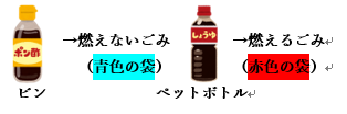 ビン、ペットボトル